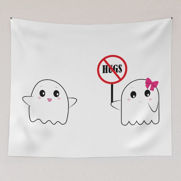 Item preview, Ghost doesn't want hugs designed and sold by Alvarenga-art.