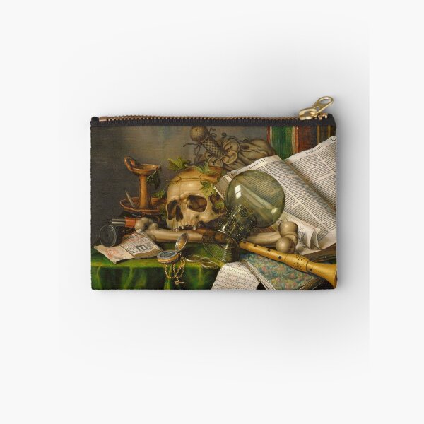 Item preview, Vanitas - Still Life with Books and Manuscripts and a Skull by Edwaert Collier, Dutch, 1663 designed and sold by Shapes-Mania.