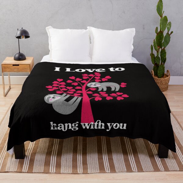 Item preview, I love to hang with you valentine's Sloth couple designed and sold by joanaoberg.