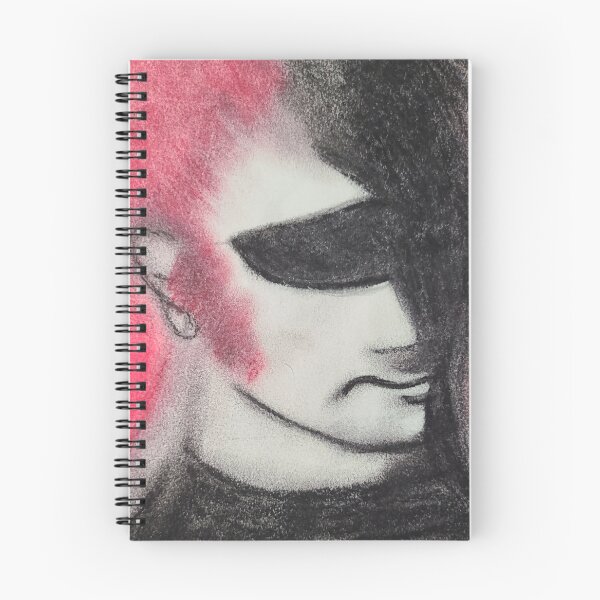 Item preview, Layne Staley profile pink and black pastel designed and sold by Raineylanes.