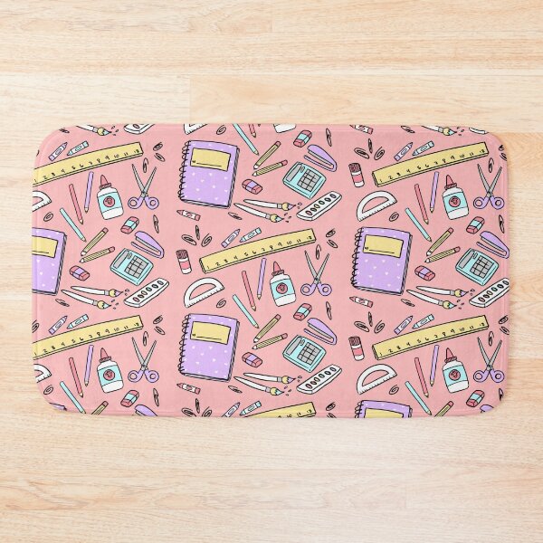 Item preview, School Supplies Pattern Pink designed and sold by Alexa Martin.