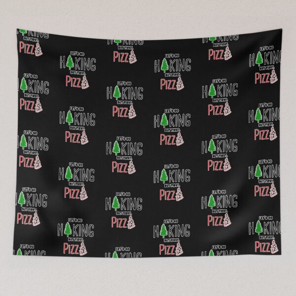 Aperçu de l'œuvre Allons faire de la randonnée mais première pizza - La randonnée et l'amour de la pizza créée et vendue par Rabbitti.