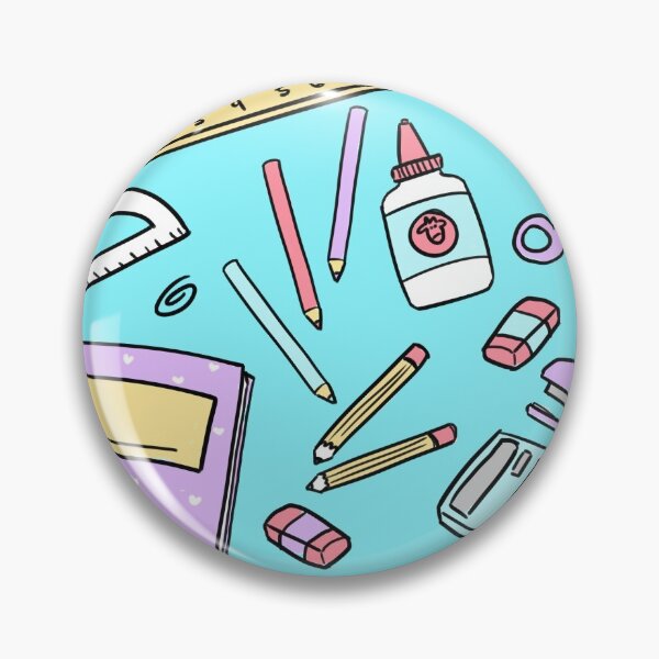 Item preview, School Supplies Pattern Blue designed and sold by Alexa Martin.