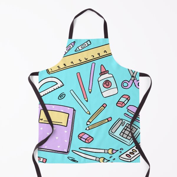 Item preview, School Supplies Pattern Blue designed and sold by Alexa Martin.