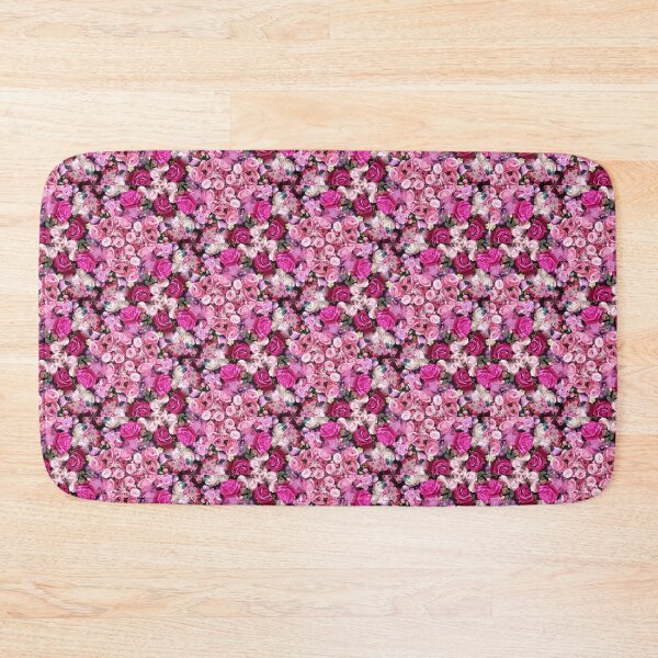 Item preview, Blush Rosettes - Pale Violet Red Floral Pattern - Medium Violet Red - Silver Flowers designed and sold by MclaughlinGifts.