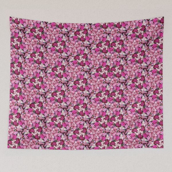 Item preview, Blush Rosettes - Pale Violet Red Floral Pattern - Medium Violet Red - Silver Flowers designed and sold by MclaughlinGifts.