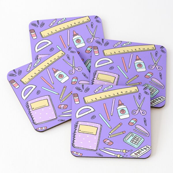 Item preview, School Supplies Pattern Purple designed and sold by Alexa Martin.