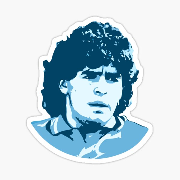 Maradonna football god argentina colors Sticker