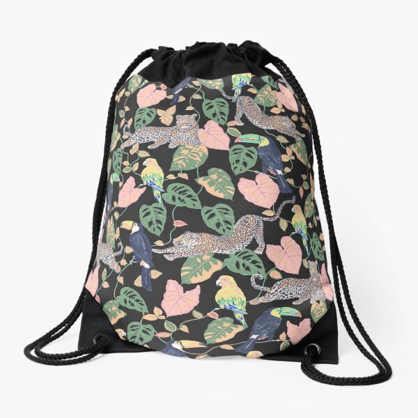 Sunset Jungle Drawstring Bag