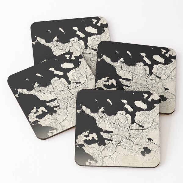 Item preview, Reykjavik Iceland Vintage Street Map With Co-ordinates designed and sold by RossWilson12.