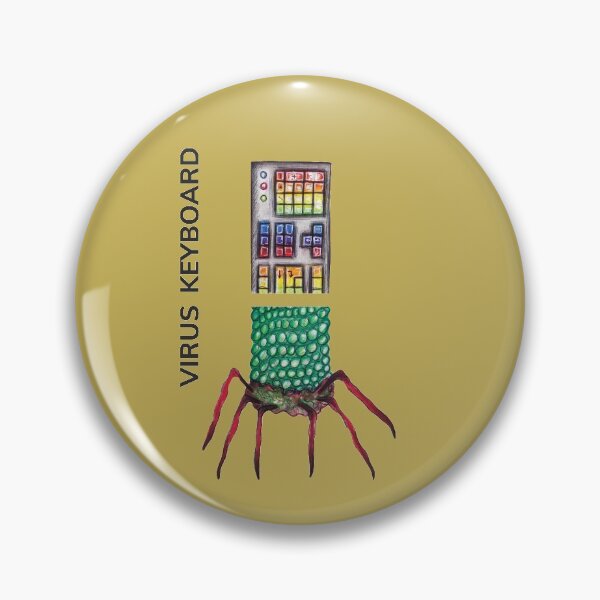 Item preview, VIRUS KEYBOARD by FrankenDuo gold tacha designed and sold by FrankenDuo.