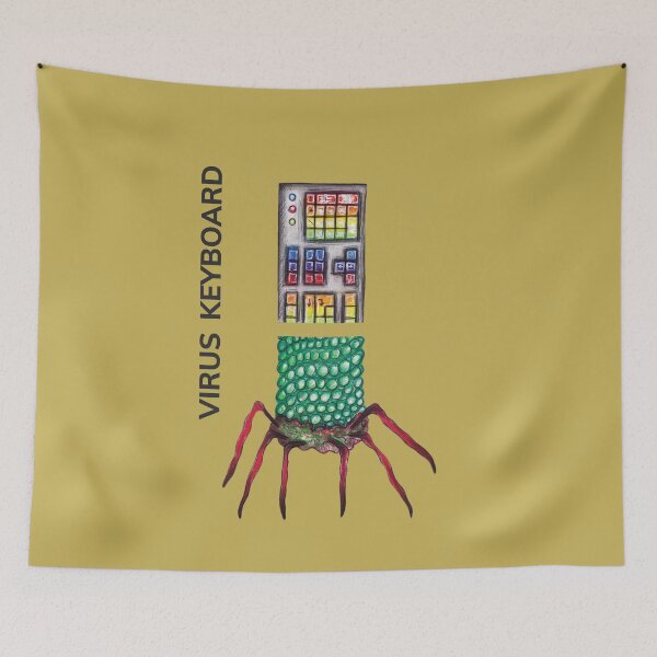 Item preview, VIRUS KEYBOARD by FrankenDuo gold tacha designed and sold by FrankenDuo.
