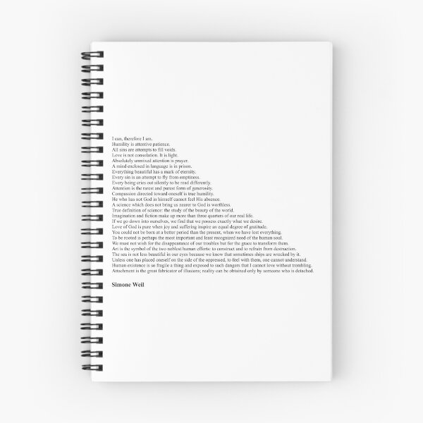 Item preview, Simone Weil Quotes designed and sold by Miguel Queiruga.