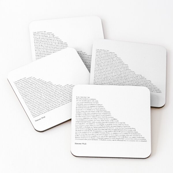 Item preview, Simone Weil Quotes designed and sold by Miguel Queiruga.