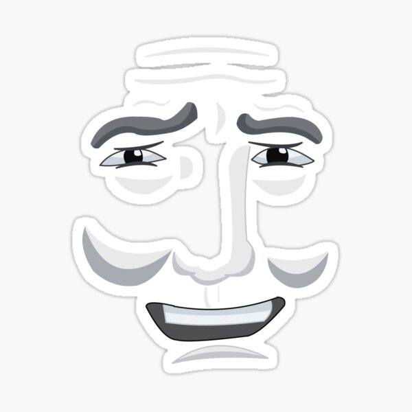 troll face creepy evil monster with big mouth eyes' Sticker