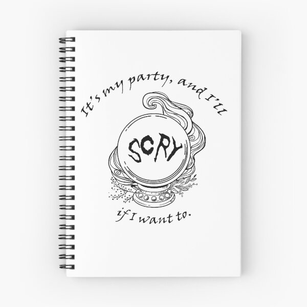 Item preview, Scry if I Want To (Black Graphic) designed and sold by Art by Papikins.
