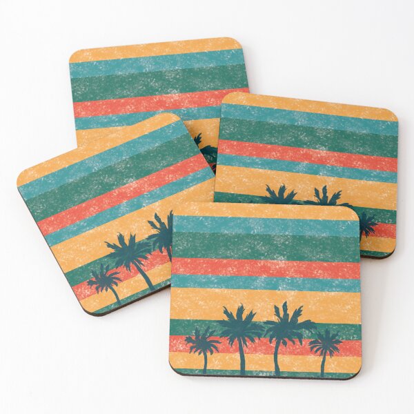 Item preview,  Retro palm trees with colorful background designed and sold by ArtTony.