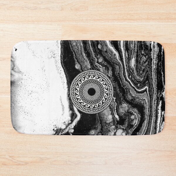 Item preview, Mati Evil Eye Black White Sand Marble  designed and sold by Yiorgos Designs.