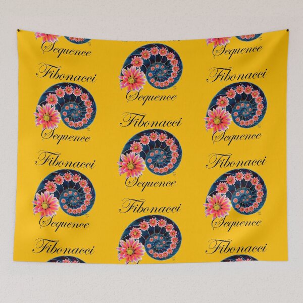 Item preview, Fibonacci Sequence the Golden Ratio Yellow designed and sold by SpiritGifts.