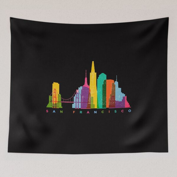 Item preview, SAN FRANCISCO SKYSCRAPER SKYLINE MULTICOLOR CITYSCAPE designed and sold by dubcee.