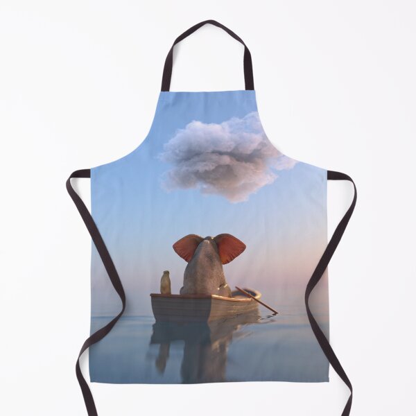 Item preview, elephant and dog sail in a boat on the sea designed and sold by Mike Kiev art.