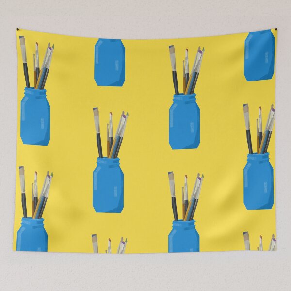 Item preview, Blue Jar of Paint Brushes designed and sold by Rocket-To-Pluto.