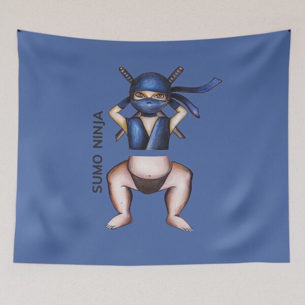 Item preview, SUMO NINJA by FrankenDuo cobalt duper blue designed and sold by FrankenDuo.