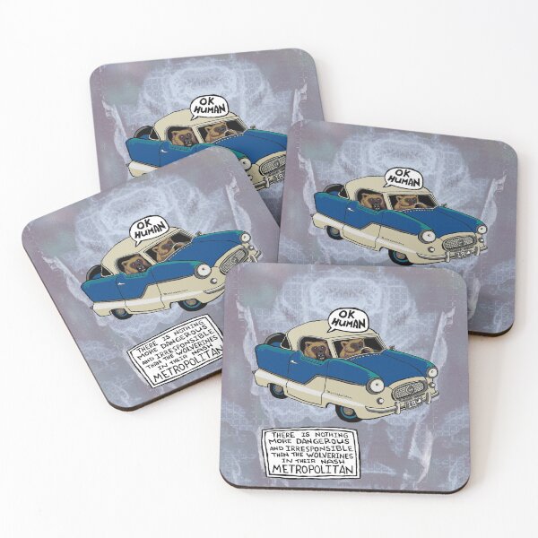 Item preview, Wolverines in their Nash Metropolitan - patterned designed and sold by IanForbesArt.