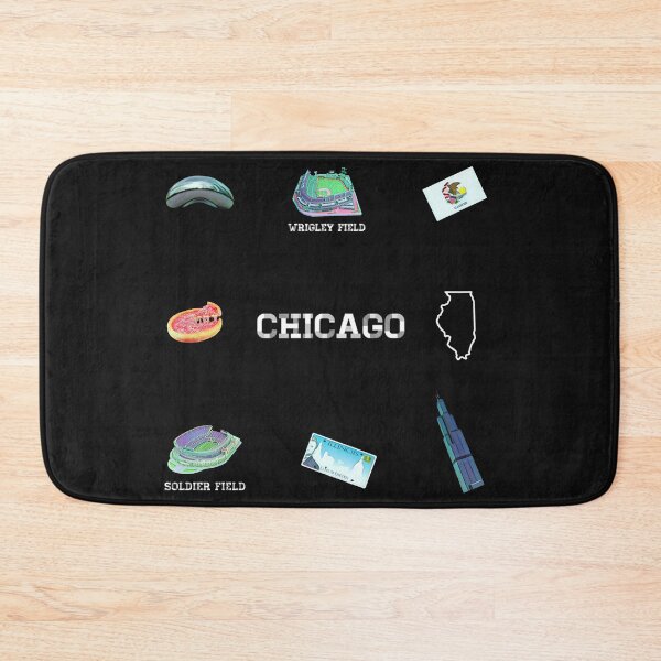Item preview, Chicago Pattern ( Pizza - Stadium - Field - license - flag - sears tower - cloud gate ) designed and sold by Dude  Stuff.
