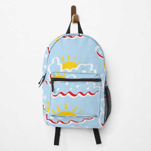 Item preview, white cloud sun and blue background designed and sold by Sticker Ready.