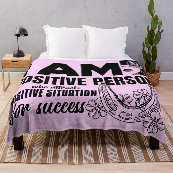 Item preview, I am positive person who attracts positive situations for success Positive Affirmation Design designed and sold by PositiveStudio.
