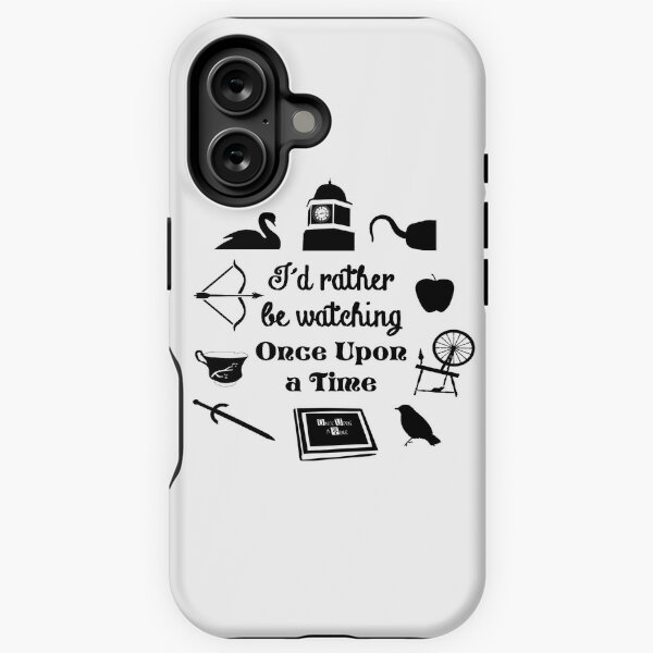 Item preview, "I'd Rather Be Watching Once Upon a Time" Icon Design in Black designed and sold by The_Girly_Nerd_Shop.