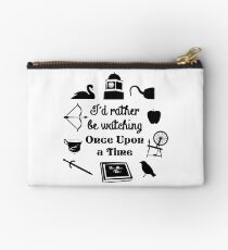 "I'd Rather Be Watching Once Upon a Time" Icon Design in Black Studio Pouch