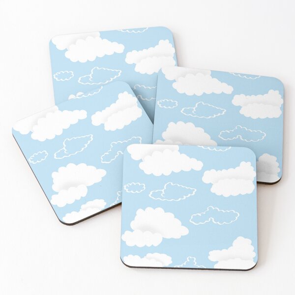 Item preview, white cloud sun and blue background designed and sold by Sticker Ready.