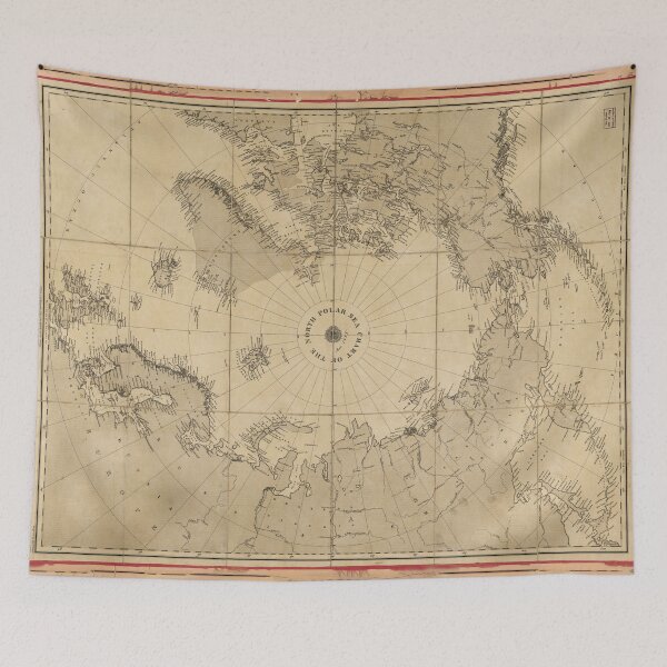 Item preview, North Polar Sea Map (1855) designed and sold by allhistory.