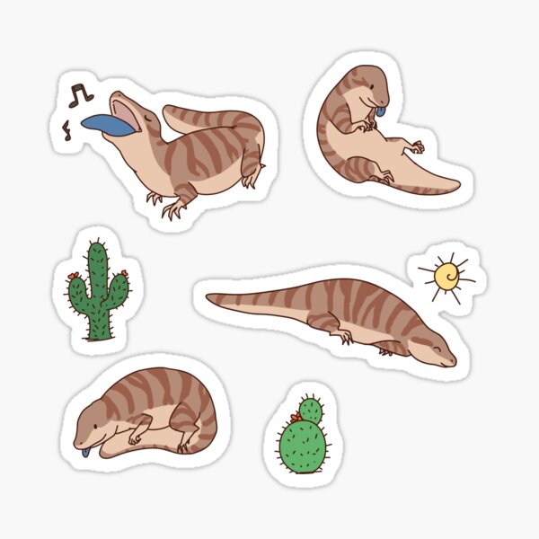 Item preview, Cute Blue Tongue Skink Chilling Set designed and sold by octo1.