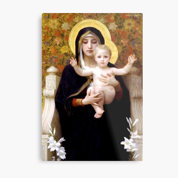 Our Lady: Virgin of the Lilies, Bouguereau Metal Print