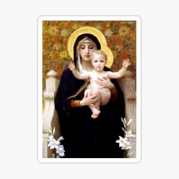 Item preview, Our Lady: Virgin of the Lilies, Bouguereau designed and sold by The Great  Art.