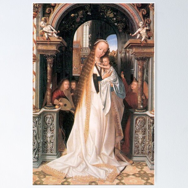Item preview, Virgin Mary: Madonna and Child Surrounded by Angels by Quentin Matsys, designed and sold by The Great  Art.