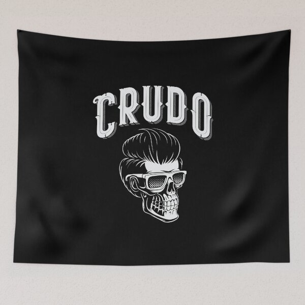 Item preview,  Crudo With Rockabilly Skull designed and sold by CrudoMerch.