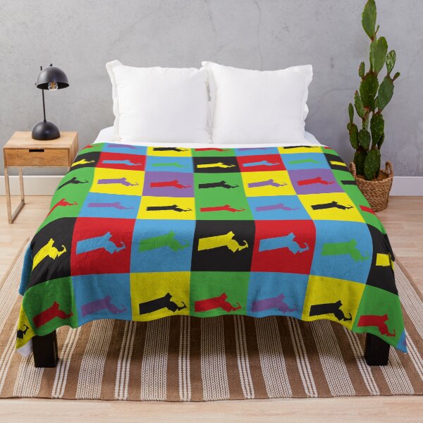 Item preview, Massachusetts State Pop Art Retro Pattern designed and sold by ValeriesGallery.
