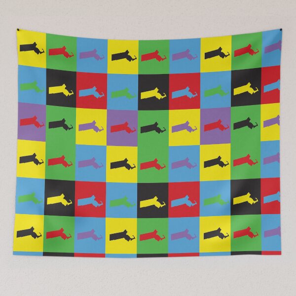 Item preview, Massachusetts State Pop Art Retro Pattern designed and sold by ValeriesGallery.