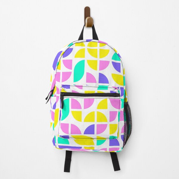Item preview, Geometric shapes in bright neon color palette in repeated asymmetrical mosaic designed and sold by acidmit.