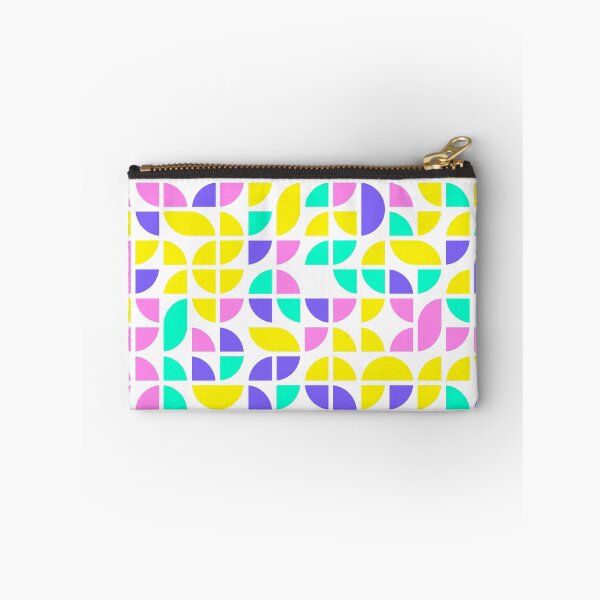 Item preview, Geometric shapes in bright neon color palette in repeated asymmetrical mosaic designed and sold by acidmit.