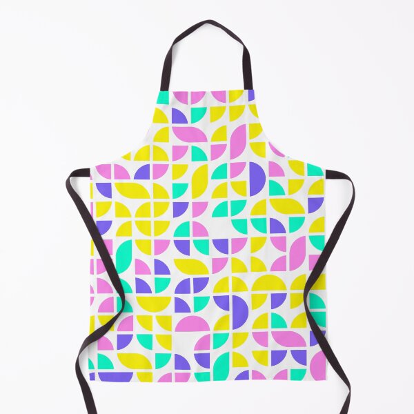 Item preview, Geometric shapes in bright neon color palette in repeated asymmetrical mosaic designed and sold by acidmit.