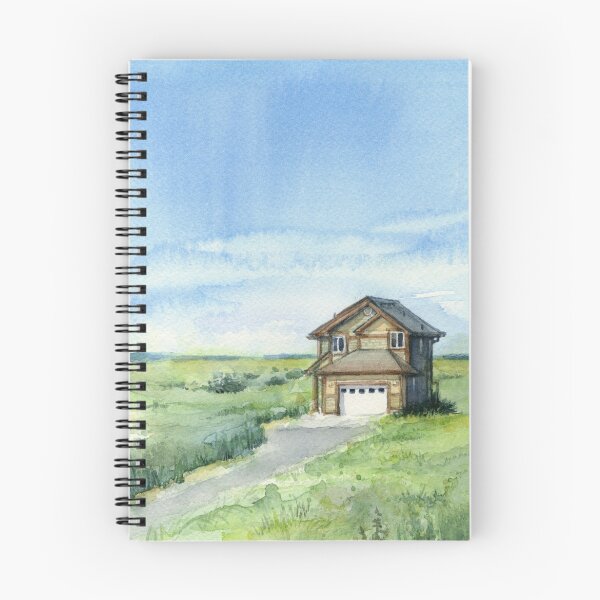 Item preview, Long Beach, WA - Watercolor Painting - Grassy Dunes Beach House designed and sold by Olga Shvartsur.