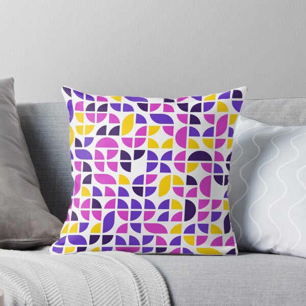 Item preview, Geometric shapes in repeated asymmetrical mosaic in bright neon color palette designed and sold by acidmit.