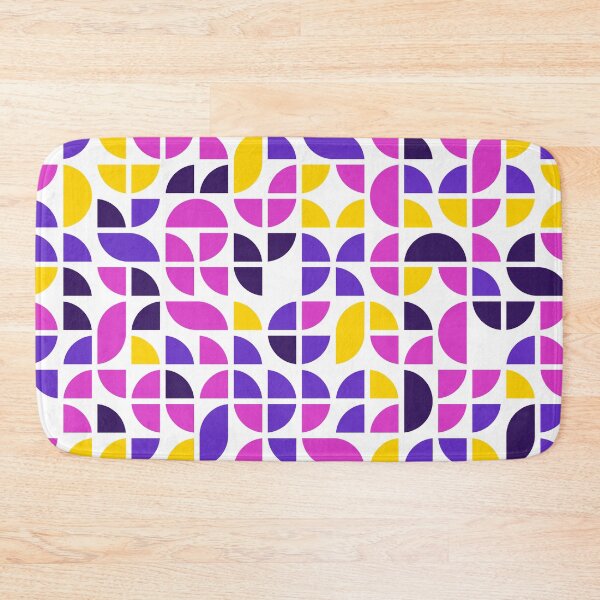 Item preview, Geometric shapes in repeated asymmetrical mosaic in bright neon color palette designed and sold by acidmit.