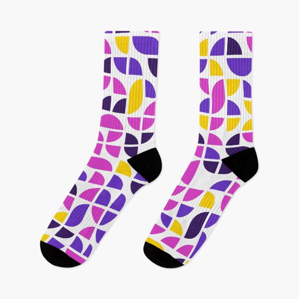 Item preview, Geometric shapes in repeated asymmetrical mosaic in bright neon color palette designed and sold by acidmit.
