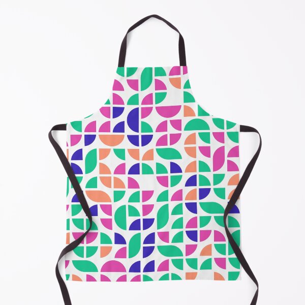 Item preview, Repeated asymmetrical mosaic with geometric shapes in bright neon color palette designed and sold by acidmit.